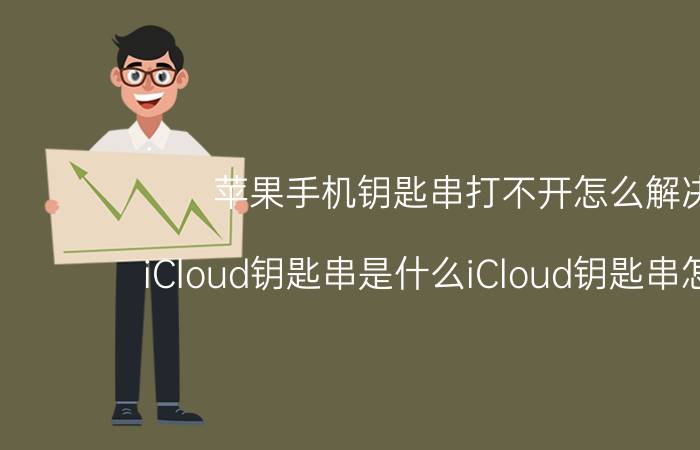 苹果手机钥匙串打不开怎么解决 iCloud钥匙串是什么iCloud钥匙串怎么用？